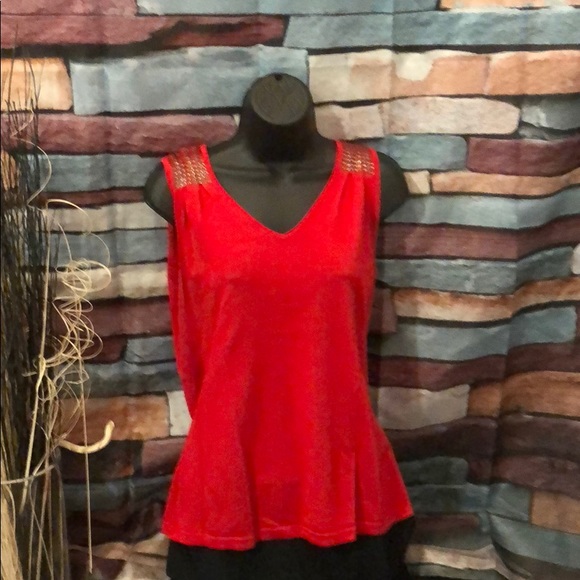 Joseph A Tops - Joseph A. Sequin Shoulder Sleeveless Shirt